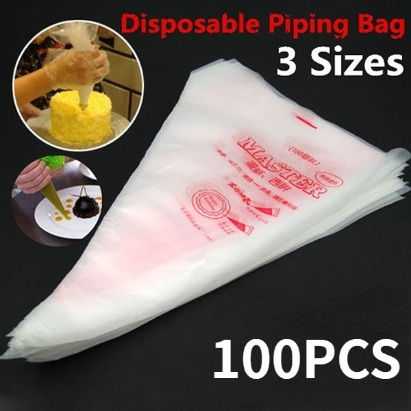 Piping Bag Disposable - 100 adet tek kullanımlık pasta poşeti