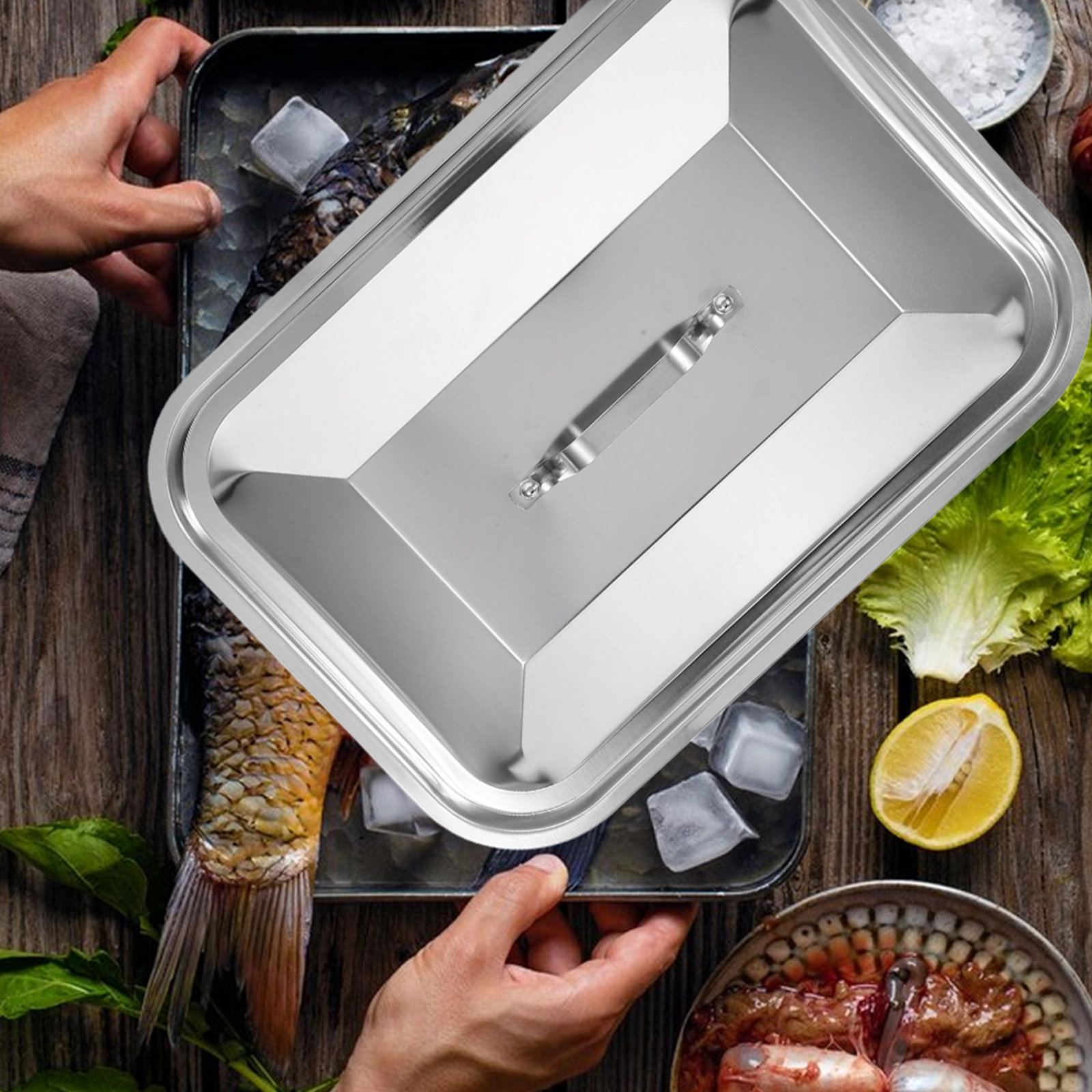 Kitchen Grade Baking Sheet - Gıda Sınıfı Paslanmaz Çelik Dikdörtgen Fırın