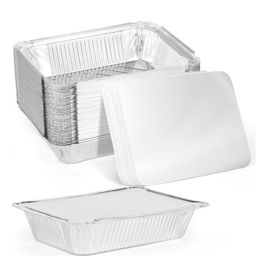 Kitchen Baking Containers - 10 adet yeni kapaklı alüminyum folyo