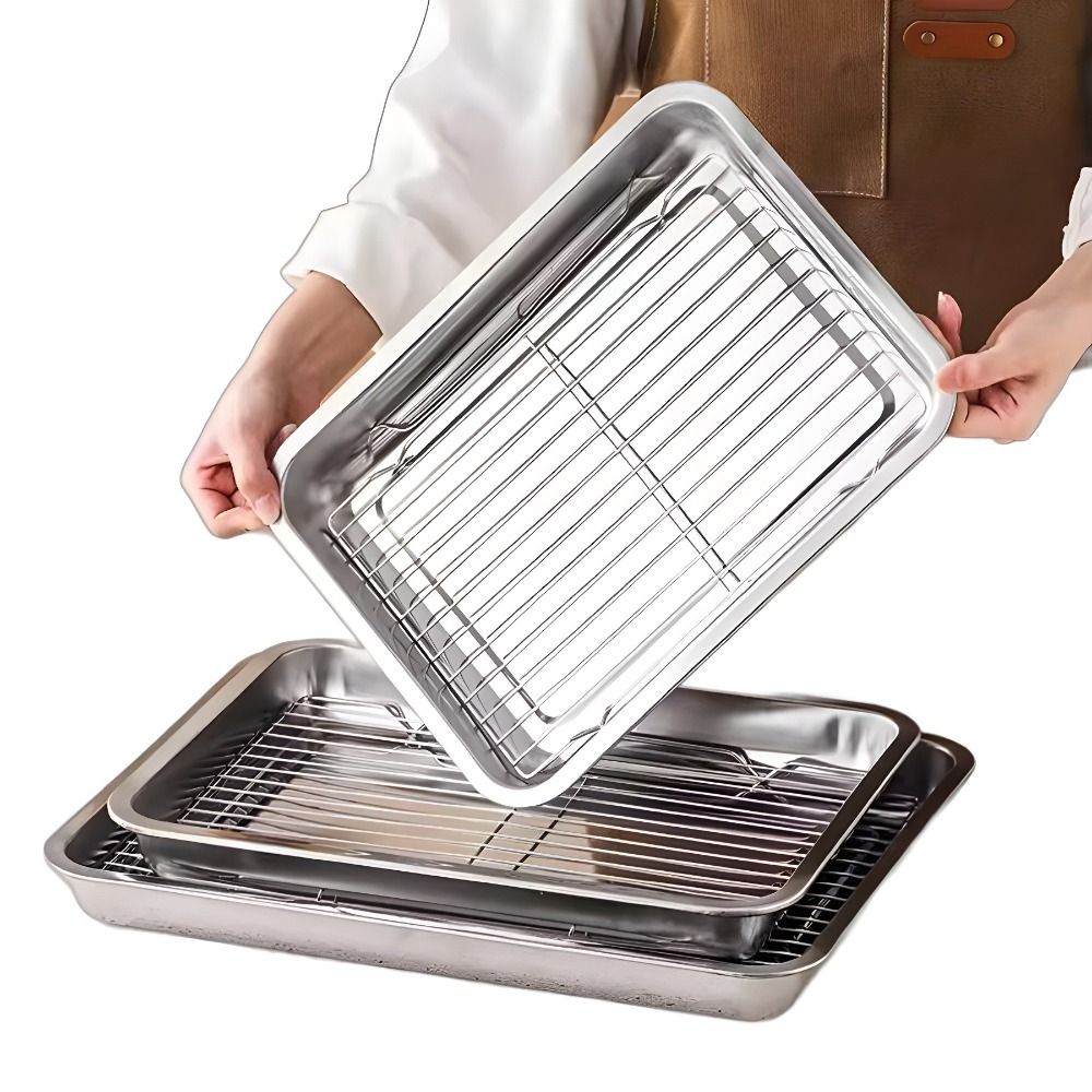 Kitchen Oven Baking Pans - Taşınabilir Yapışmaz Paslanmaz Çelik Pişirme Tavası