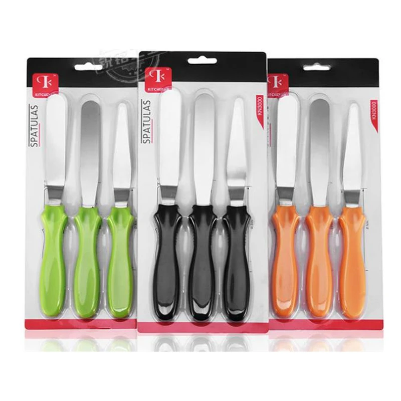 Offset Spatula Set - 3 adet/takım Spatula Bıçak Açılı Espatula