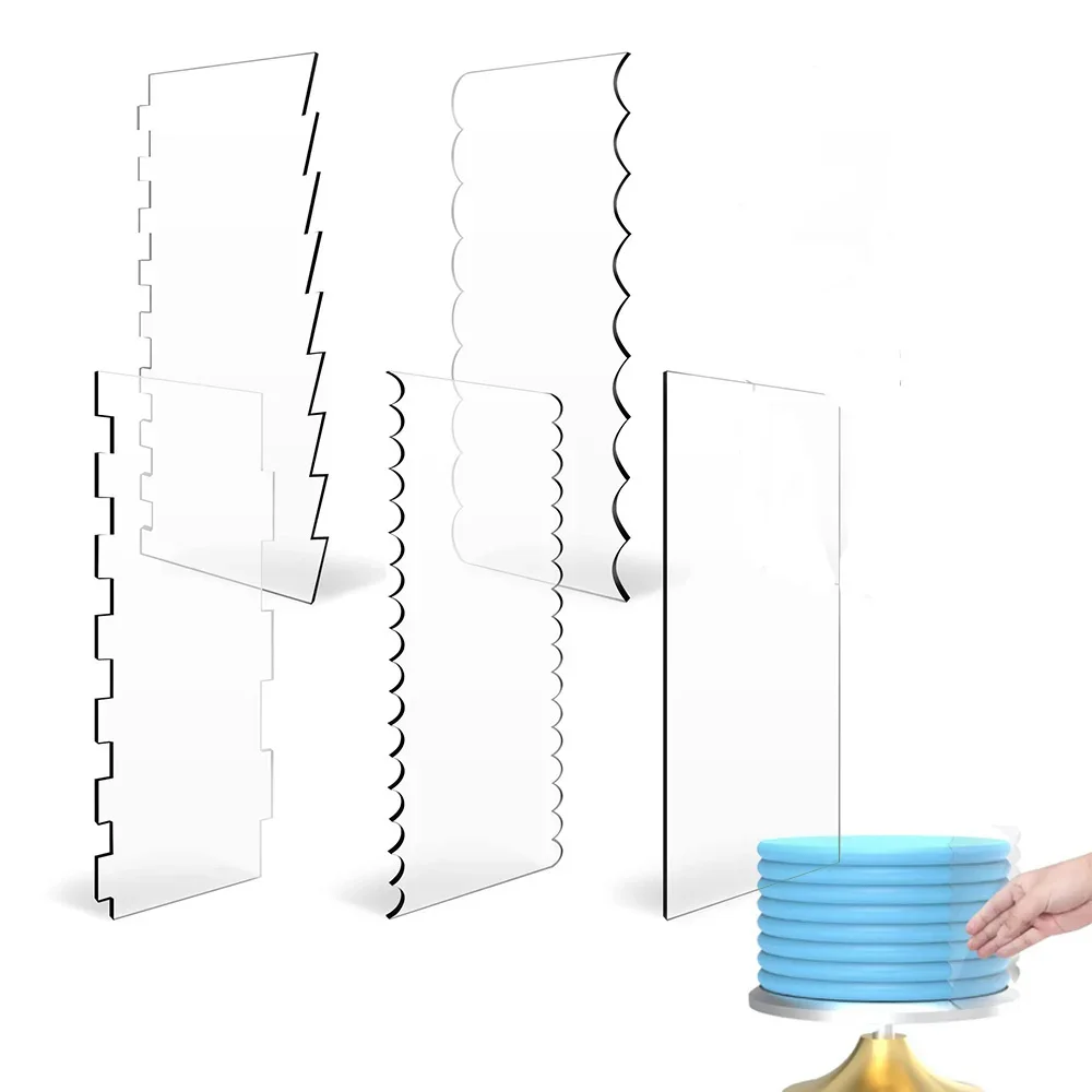 Offset Spatula Set - 2 adet Akrilik Kek Kazıyıcı Seti