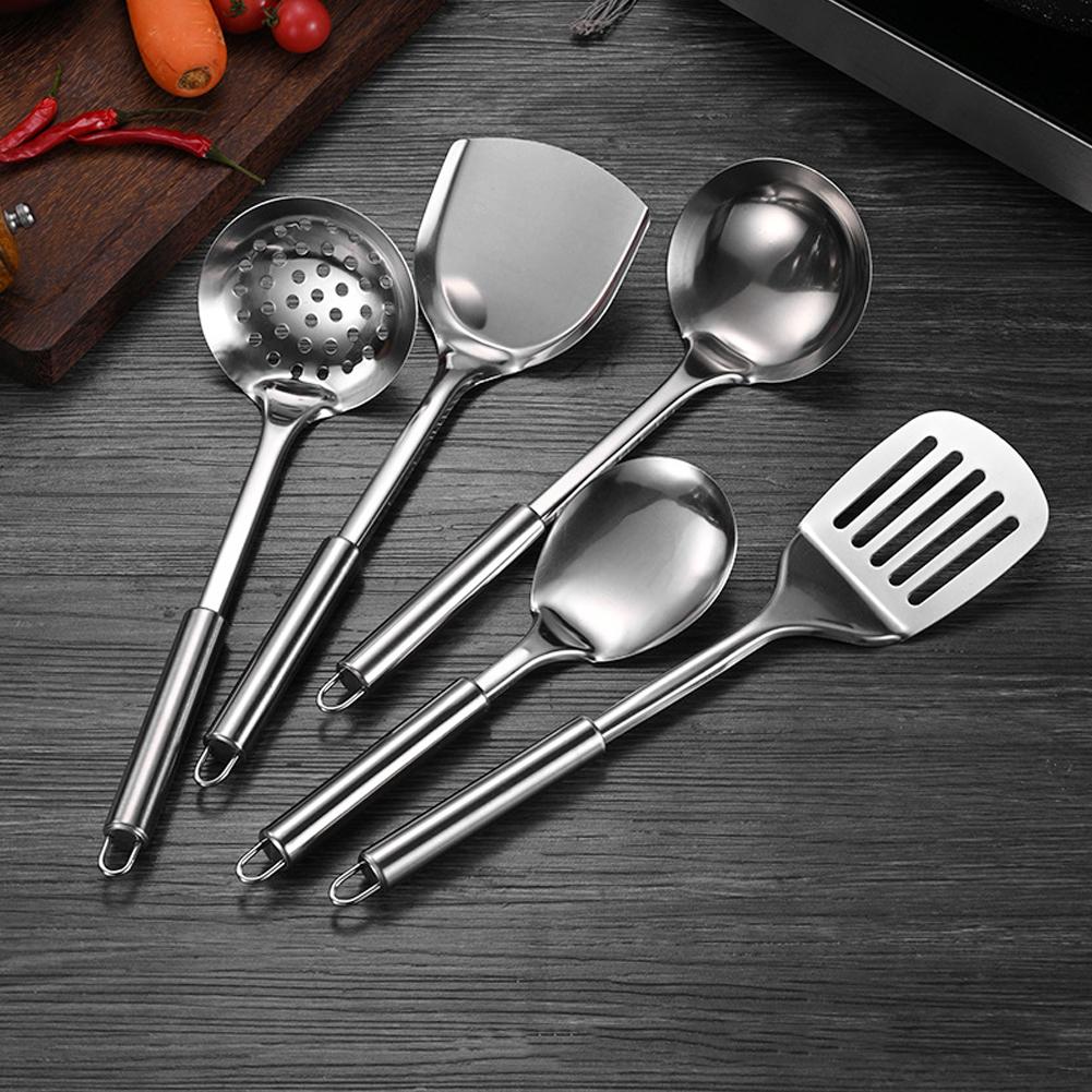 Offset Spatula Set - 5 adet/takım paslanmaz çelik pratik spatula