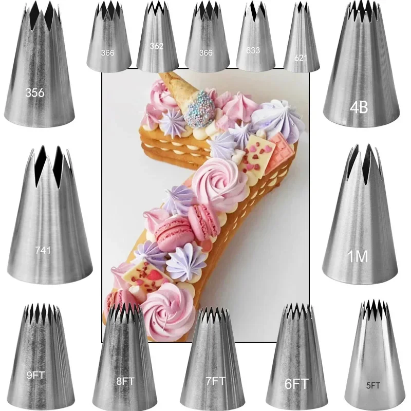 Decorating Tip Set - Büyük Boy Açık Yıldız Krem Pasta