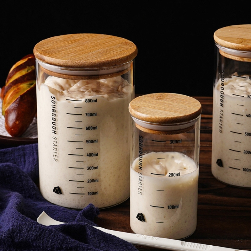 Kitchen Baking Containers - Ekşi Mayalama Kavanoz Mutfak Pişirme Aksesuarı