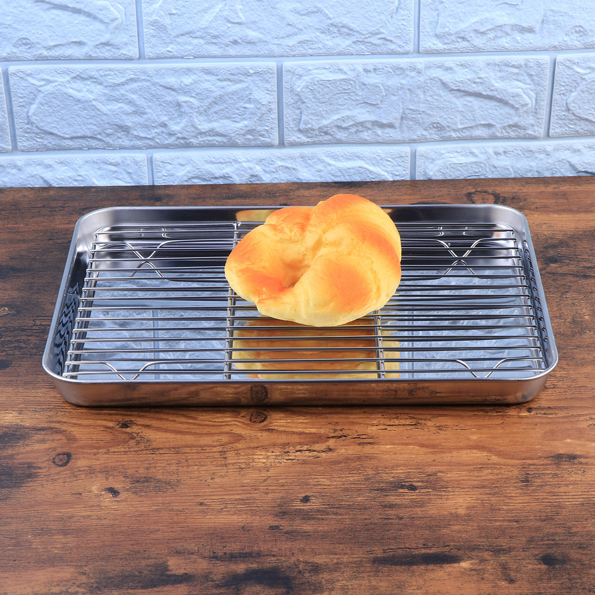 Kitchen Grade Baking Sheet - 2 Parça Profesyonel Sınıf Paslanmaz Çelik