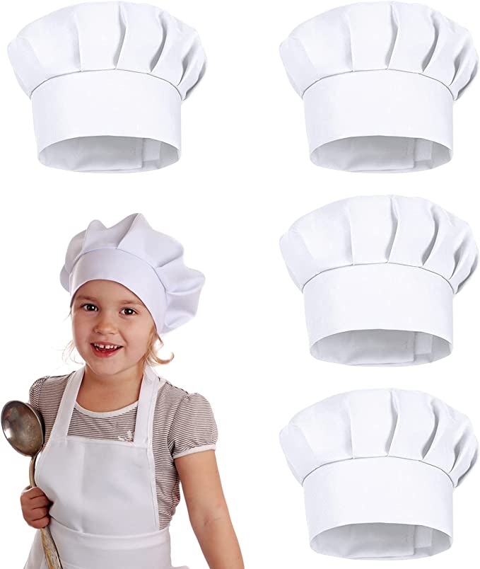 Baking Kitchen Kids - 4 Adet Beyaz Parti Şapkası Kostüm