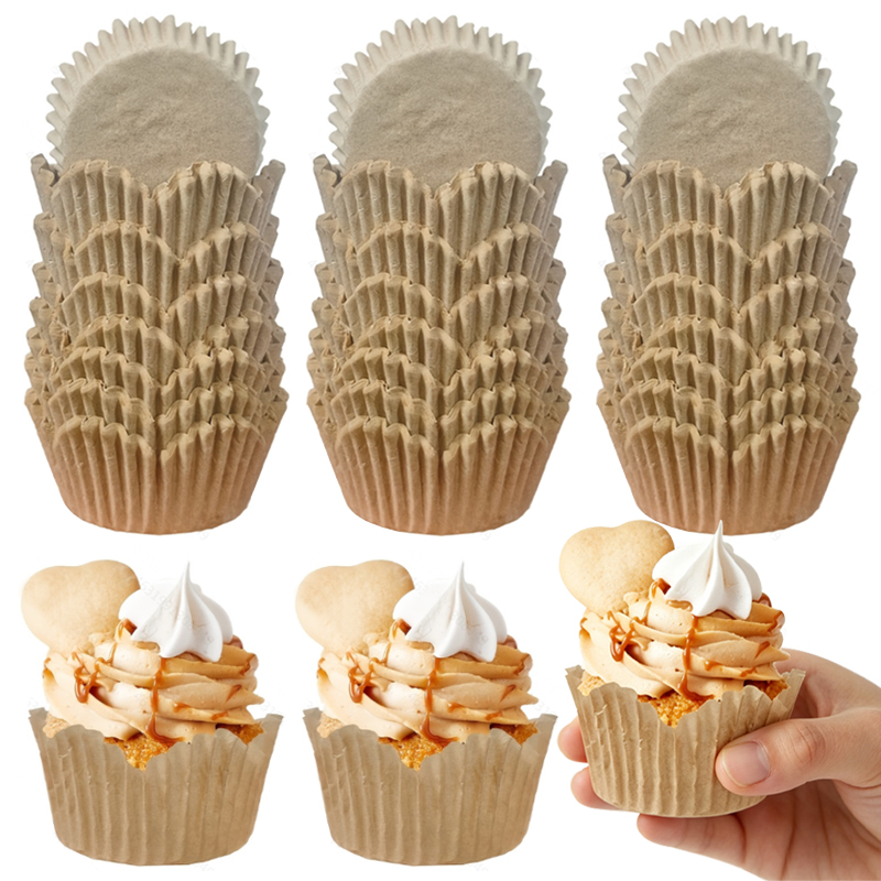Kitchen Paper For Baking - 150 Adet Doğal Renkli Çiçek Şeklinde